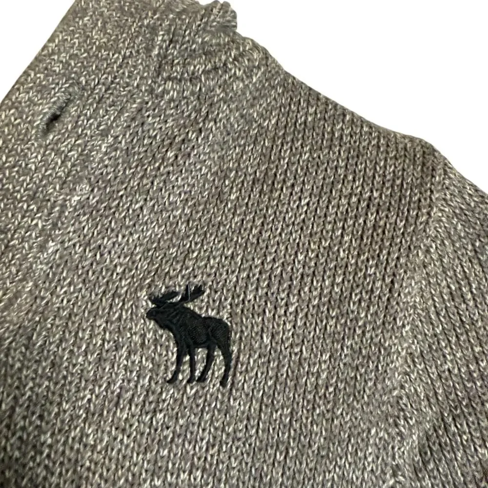 Abercrombie Kids Gray Knit Hooded Long Sleeve Preppy School Sweater Boy’s 10